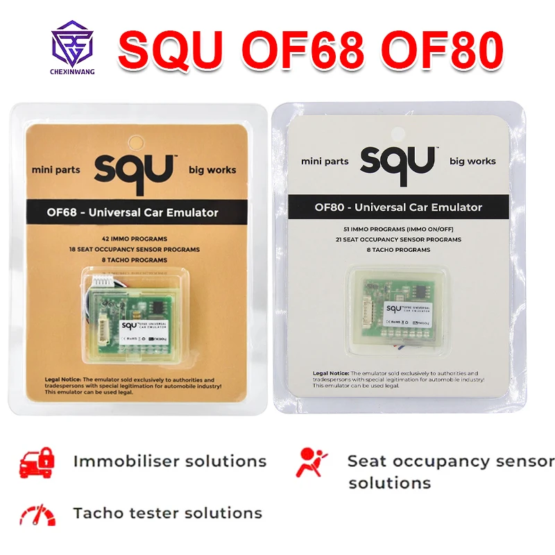 

SQU OF68 OF80 OF96 Universal Car Emulator Signal Reset Immo Off Programs Diagnostic Seat Occupancy Sensor Tacho PROGRAMS Tool