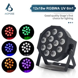 12x12W /12x18W RGBWA+UV 6 in 1 LED Par Light Wireless Remote Control Stage Light For Dance Club Birthday Party Wedding DJ Disco