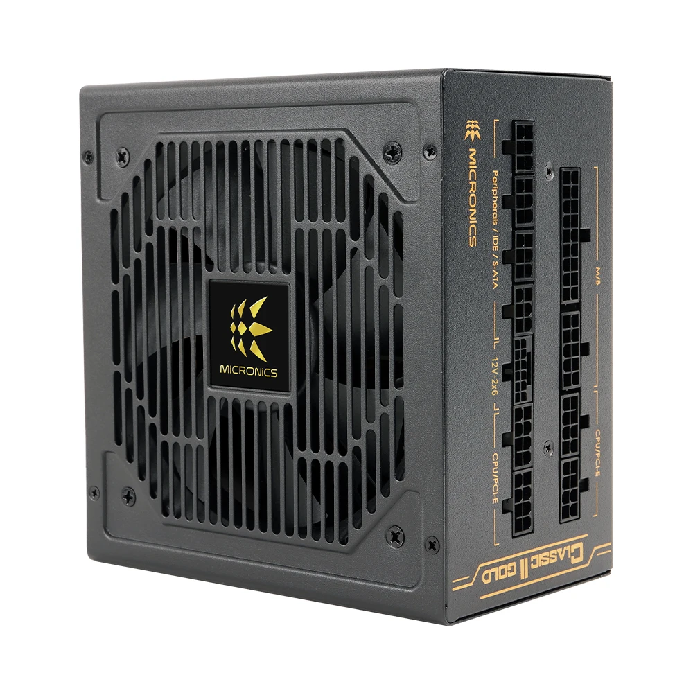 ميكرونيكس كلاسيك Ii 850W 80Plus Gold وحدات كاملة Atx3.1 مصدر طاقة أسود