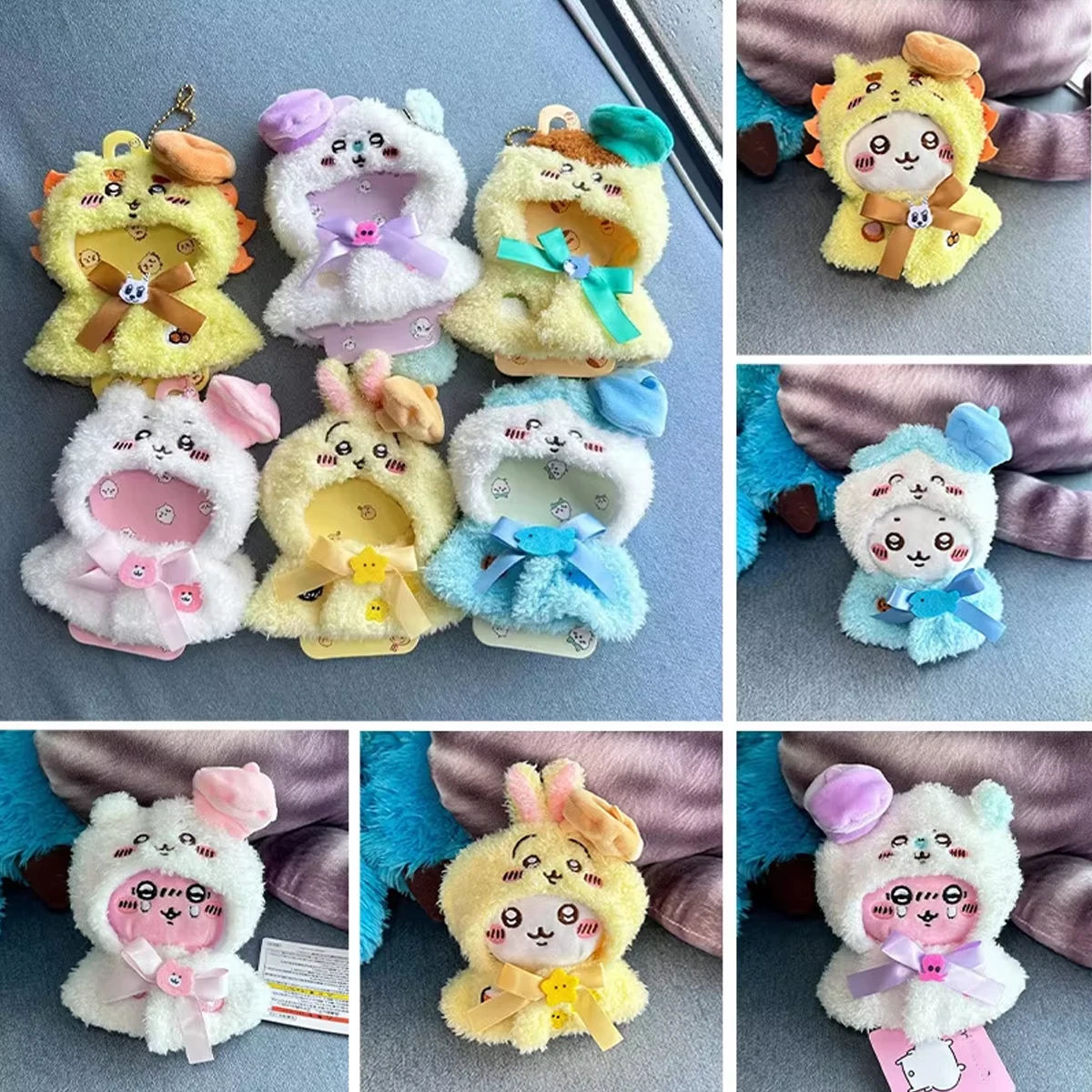 

Cute jiyi Pendant Baby Clothes 15cm Hachiware Usagi Momonga Doll Clothes and Clothes for Hachi Doll Cloak and Clothes