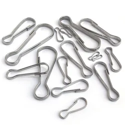 11mm-60mm Lanyard Snap Clip Hooks 304 Stainless Steel Spring Buckle For Keychain Keyring DIY Jewelry Accessory