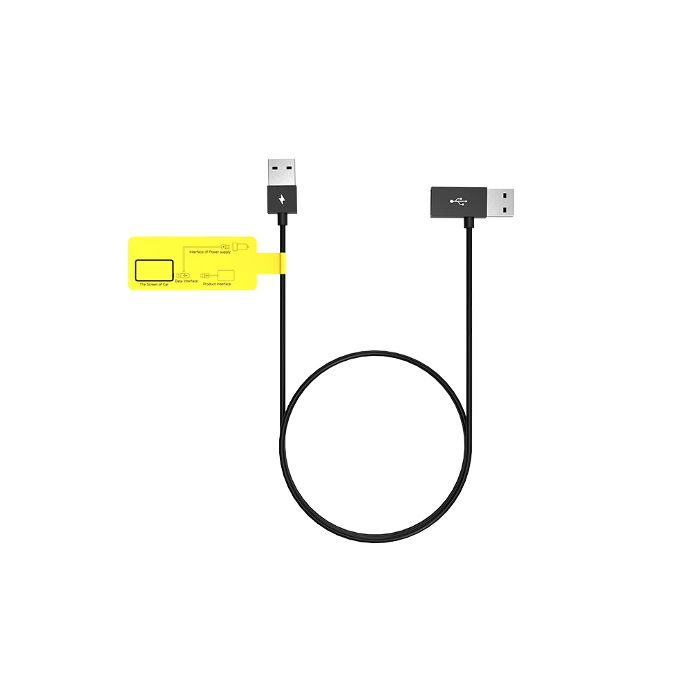 2 in 1 Power Supply USB Cable for Car Insufficient Power Supply Solution Power Cord Work with CarPlay Android TV Box Stable Fast