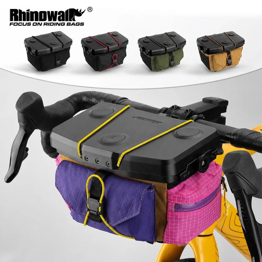 Rhinowalk Bicycle Handlebar Bag Space Station 3.3L Quick Release Bicycle Front Bag Multifunctional Modular For Road MTB