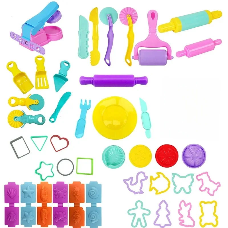Moule à pâte à modeler pour enfants, bricolage, accessoires en argile, Kit d'outils pour pâte à modeler, ensemble en plastique, moule à couteau, jouets éducatifs pour enfants, cadeaux