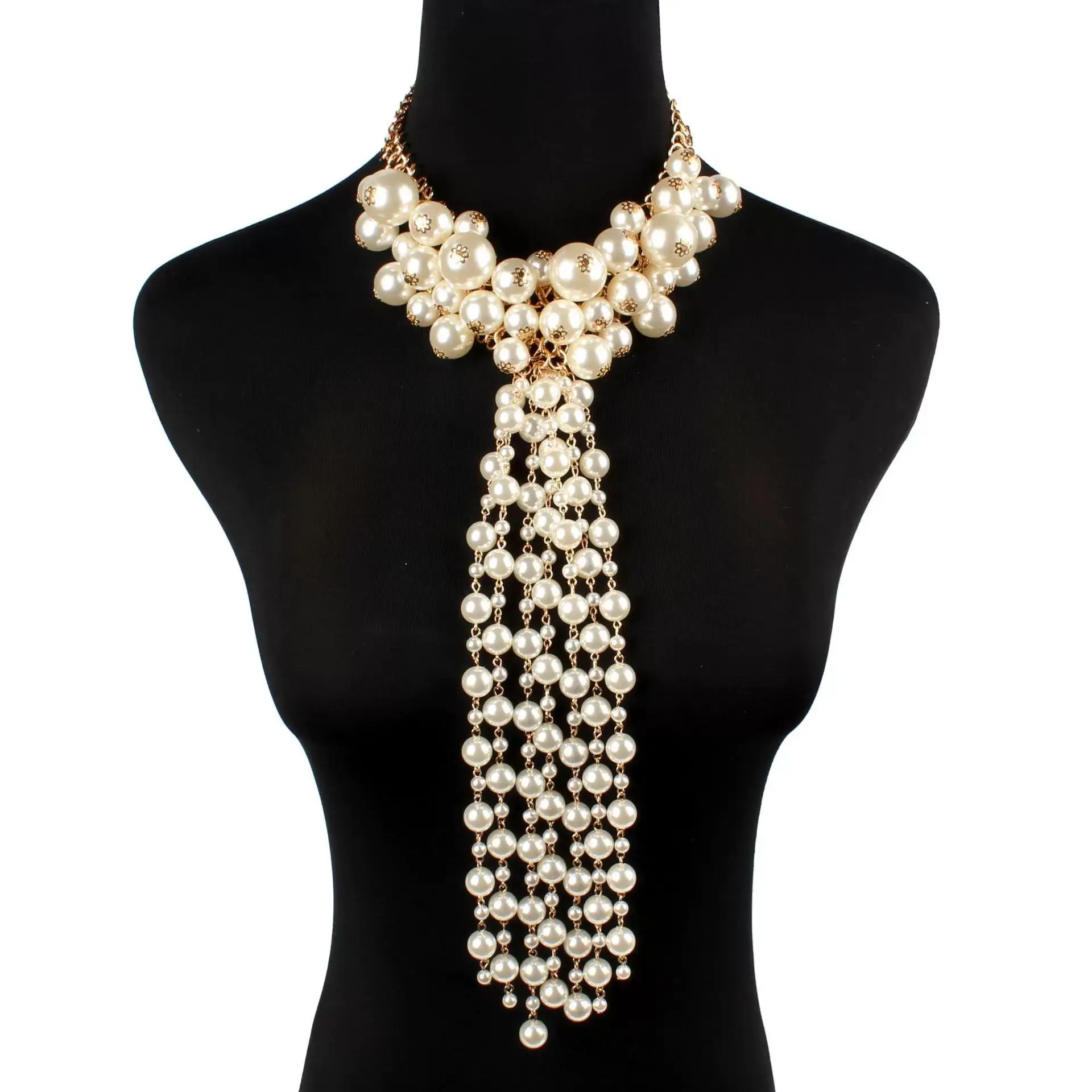 

PearlCascade Luxe Statement Necklace – Dramatic Layered Pearl Bib for Evening & Formal Wear