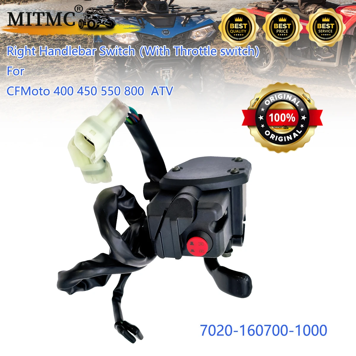 

Original Right Handlebar Switch For CF 400 450 550 800 CFORCE CF400AU-L CF500ATR CF500AU-6L X8 CF800-2 ATV 7020-160700-1000