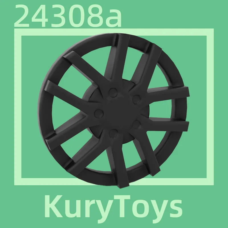 Kury Toys DIY MOC For 24308a 10pcs Building block parts For Wheel Cover 10 Spoke (Spokes in Pairs) - for Wheel 18976