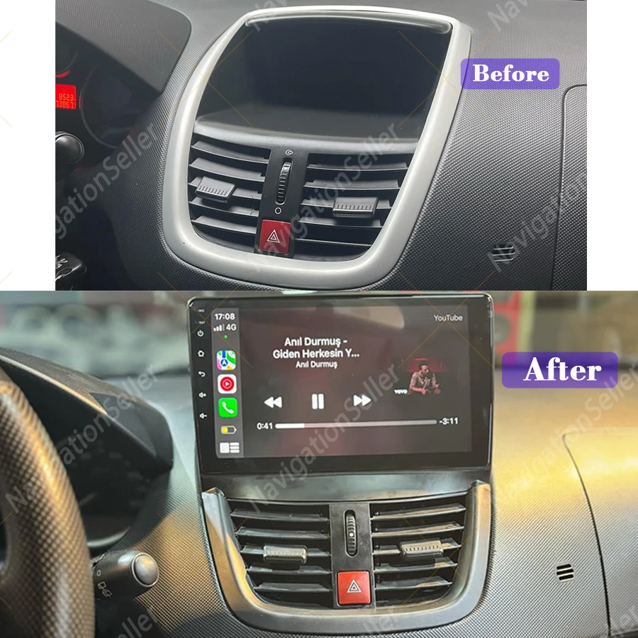 

Car Radio Multimedia For Peugeot 207 207CC 2006-2015 Carplay Android Auto Autoradio Gps Navigation Touch Screen Head Unit DSP BT
