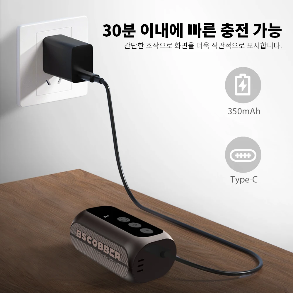 BSCOBBER A5mini 휴대용 공기 펌프 휴대용 충전식 무선 자전거 액세서리 타이어 ... - 3