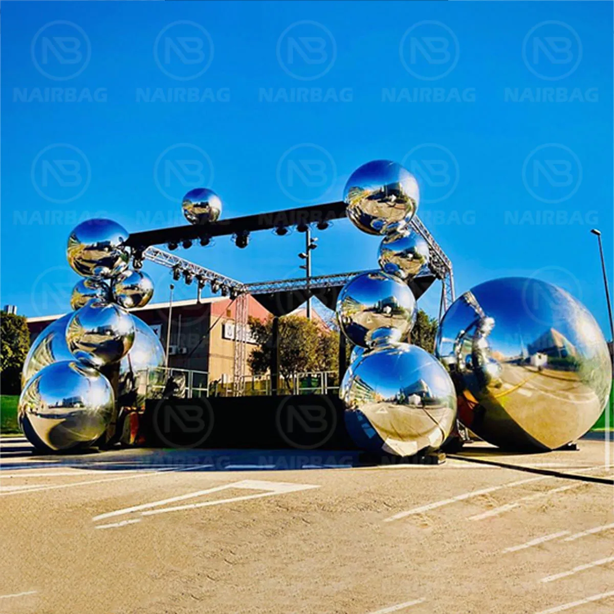 

Christmas Decoration Silver Inflatable Mirror Balls Big Shiny Pvc Mirror Balloon - 50cm,100cm,150cm,200cm,250cm,300cm,400cm