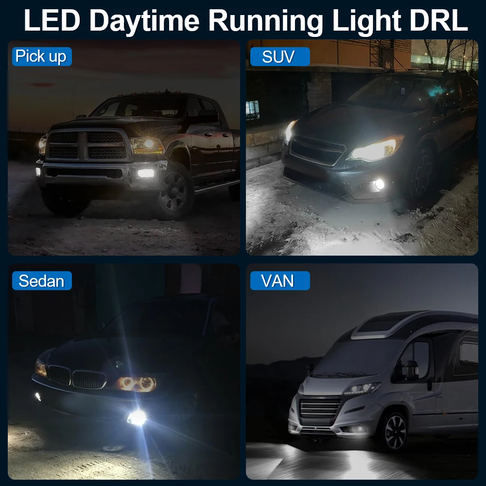 

2PCS P13W LED Bulbs DC12V LED Car Fog Light Driving DRL 6000K White 10000Lm 16SMD Auto Headlight for Mazda Cx-5 2013-up