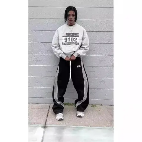 Y2k कढ़ाईदार काले ग्रे कैज़ुअल पैंट कैमो फंक्शनल टैक्टिकल फंक्शनल पुरुषों की महिलाओं के प्रीमियम जॉगिंग ड्रॉस्ट्रिंग स्वेटपैंट 8 best sales ग्रे पैंट - №2