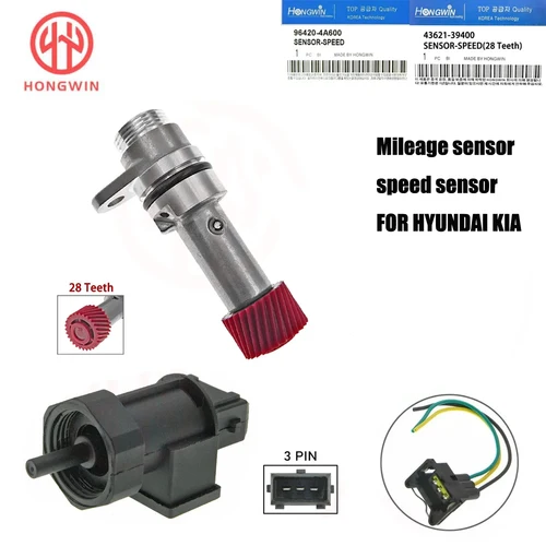 Sensor de velocidad del velocímetro de transmisión Manual para Hyundai, Kia Soul, 1.6L, Sportage, 2.0L, 43621, 39400, 2005 + 96420-4A600