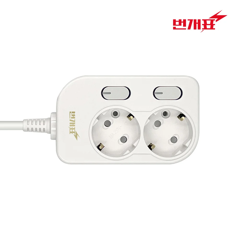 Lightning Table Renewal Power Strip Individual Switch 2-Prong Multi-Capacity Multi-Code