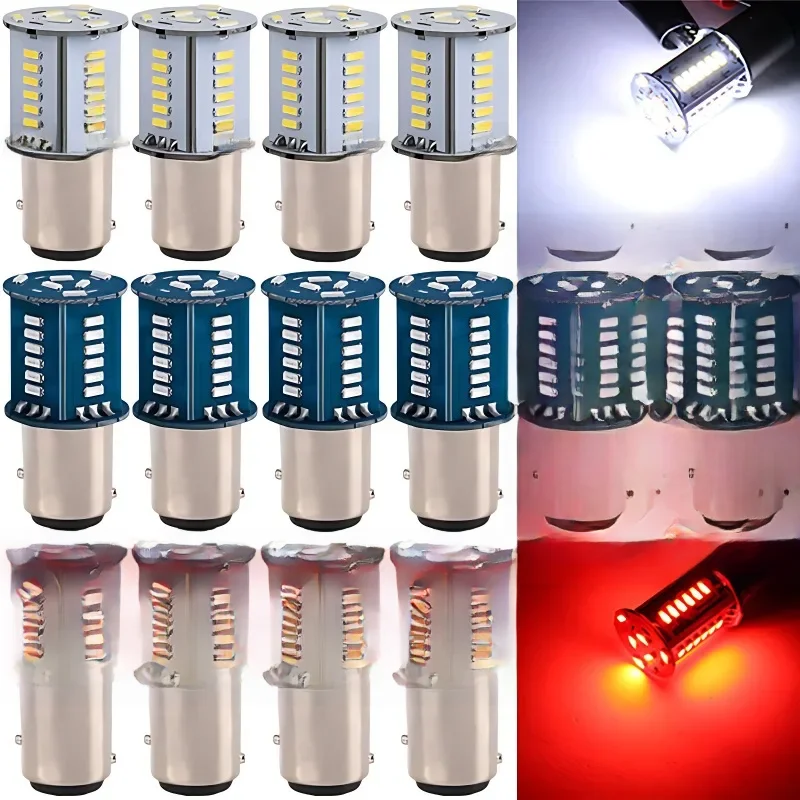 1/4 pièces 1157 lumière de frein stroboscopique Streamer BAY15D P21/5W DRL recul stationnement clignotant arrêt feu arrière pour Auto moto