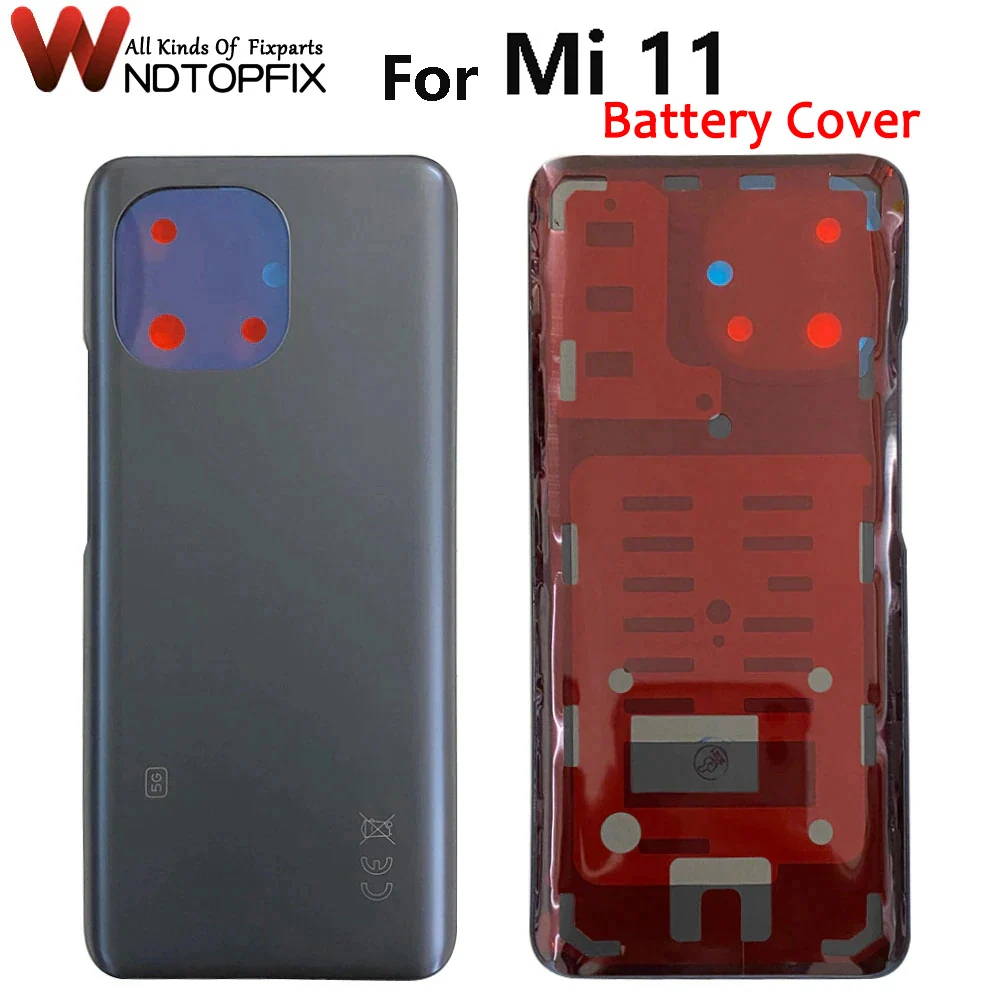 New For Xiaomi Mi 11 Battery Cover Glass Panel Rear Door Housing Case Replacement 6.81\