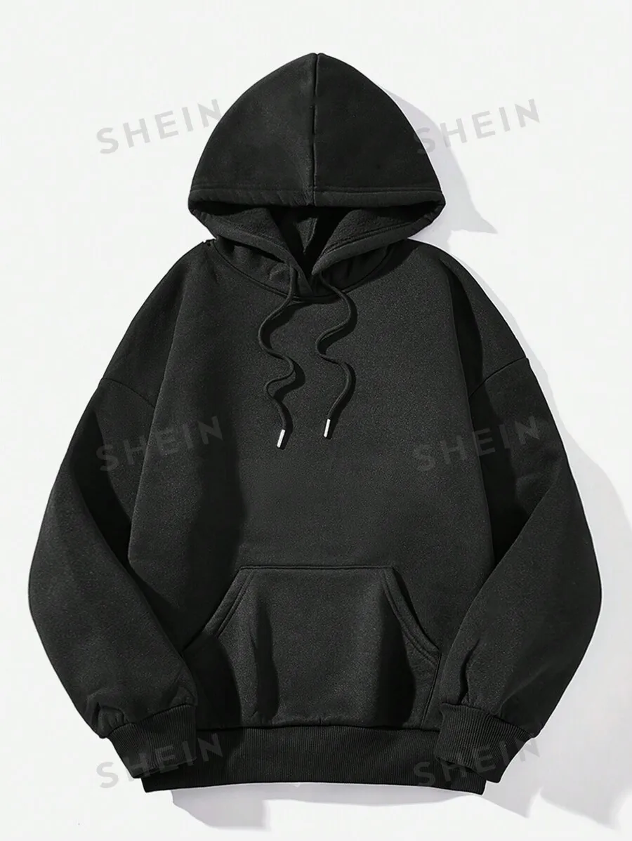 High quality loose soft men's trendy hoodie with US West Coast lettering pattern print