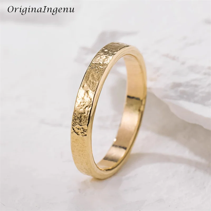 

Handmade 14K Gold Filled Hammered Ring 3MM Band Ring Minimalism Jewelry Ring Dainty Tarnish Resistant Jewelry Women Ring