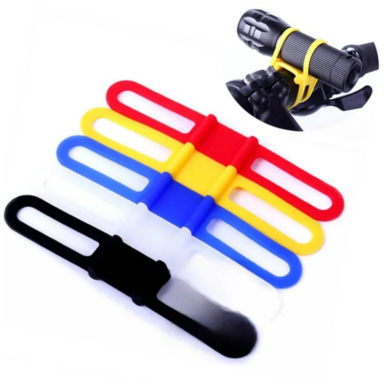 AliExpress Bicycle Silicone Bandage Bike Silicone Elastic Strap Bandage Light Mount Cycling Light Flashlight