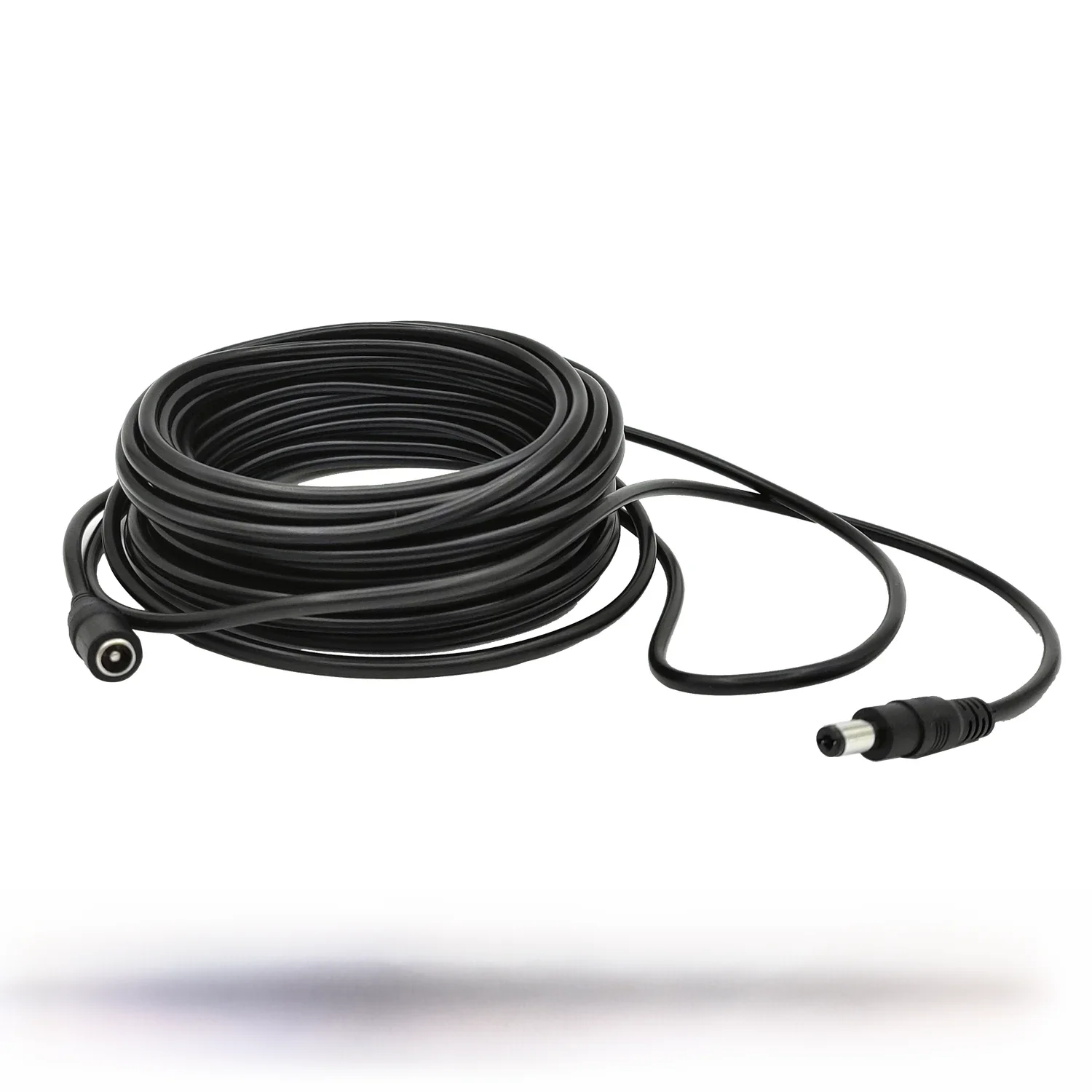 Câble d'extension d'alimentation 5M 10M DC12V, connecteur mâle à femelle 5.5mm x 2.1mm pour lampe LED, caméra de sécurité CCTV, câble d'alimentation noir