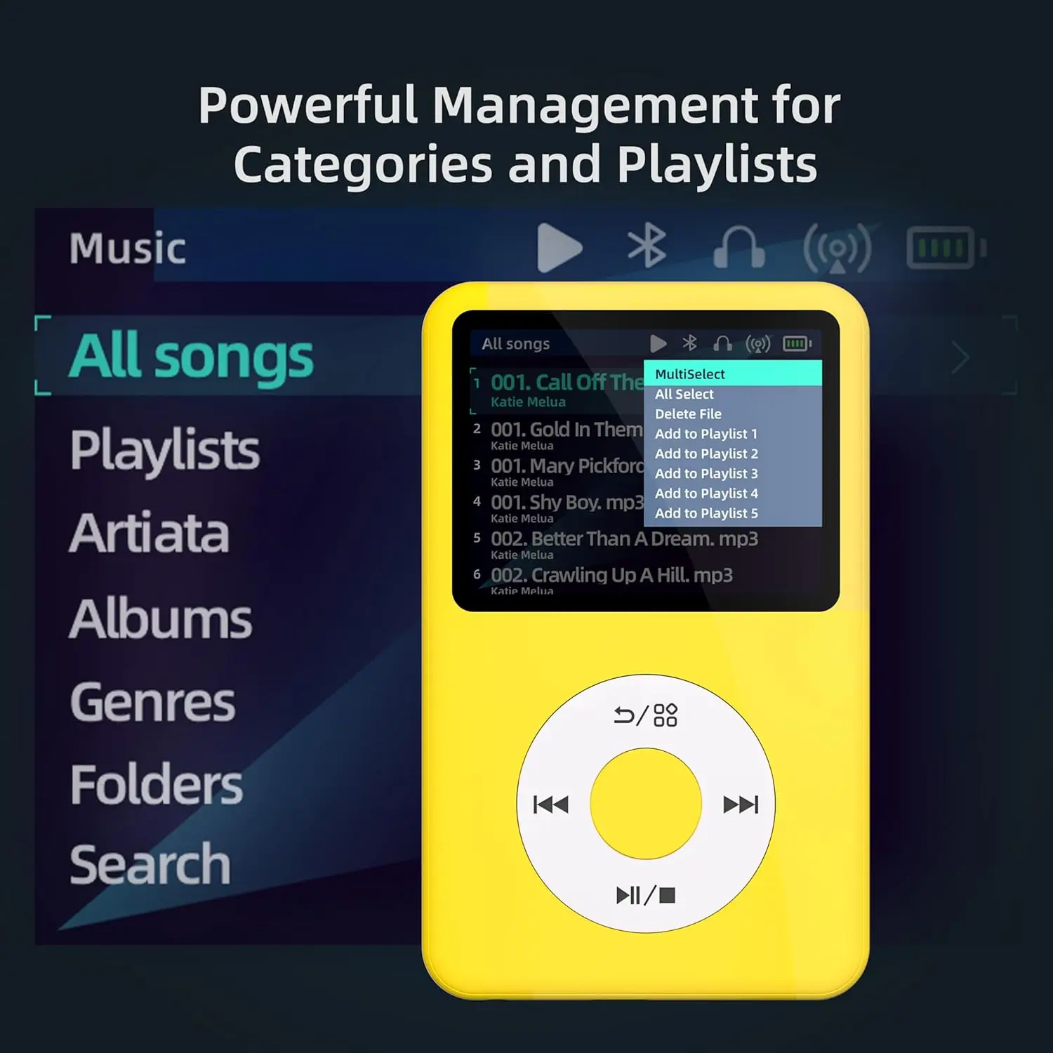 

128GB reproductor mp3 player with radio, video, bluetooth speakers, ipod classic walkman, dap hifi music player