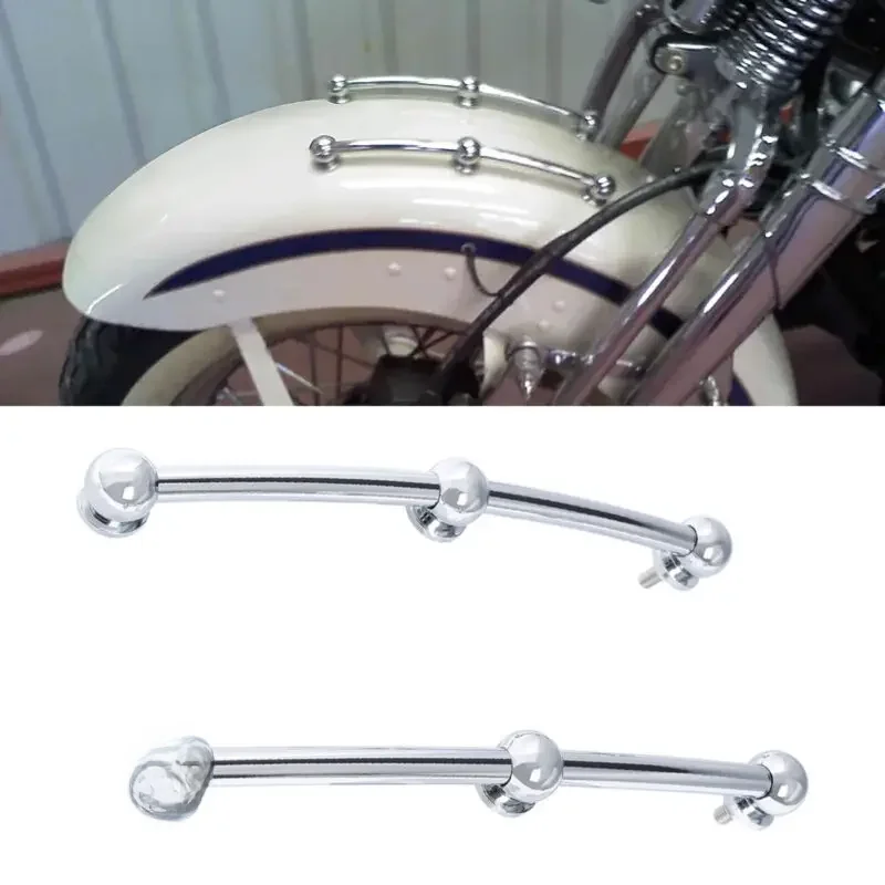 Motocyklowe boczne listwy przedniego błotnika pasujące do Harley Heritage Softail Classic FLST FLSTC 1986-2017 Chrome — zdjęcie 2