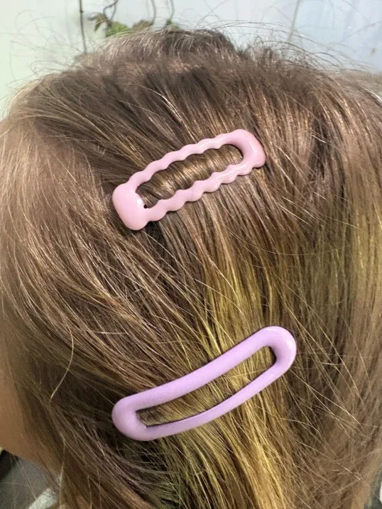 4pcs/set Cute Colorful Geometric Fashion Hair Clips Girls Hair Decoration Hairpins Barrettes Children Lovely Hair Accessories photo review