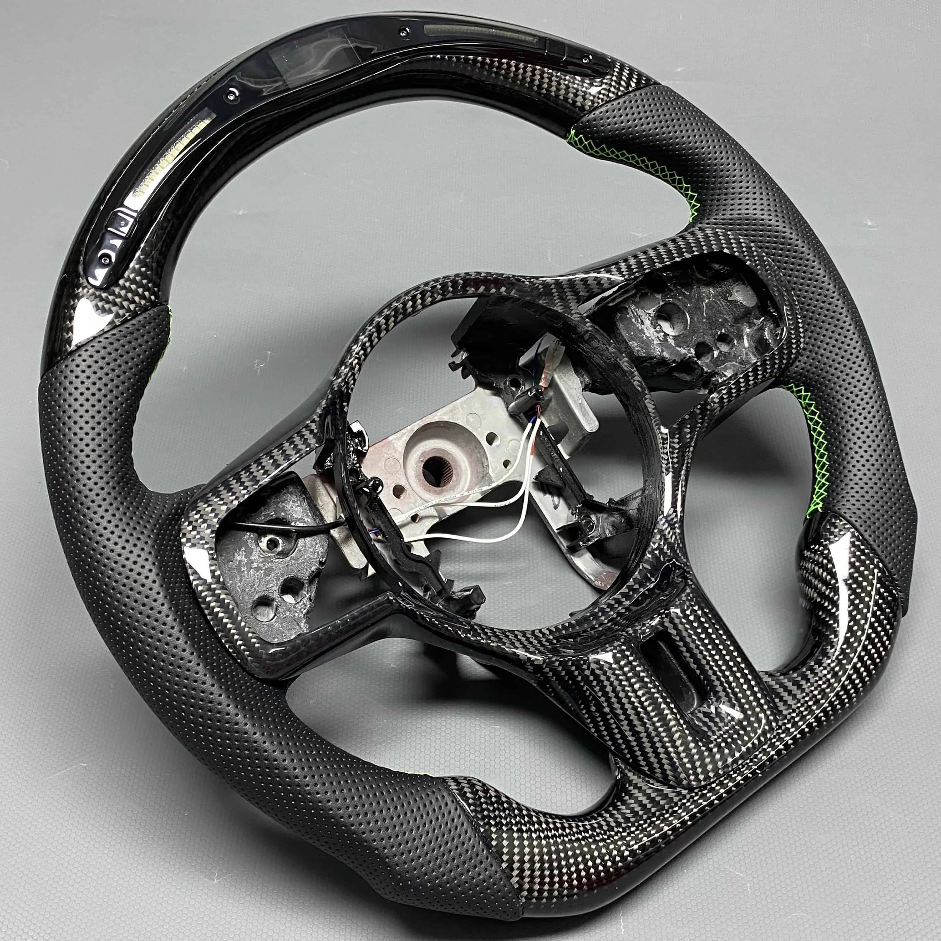 Customized carbon fiber steering wheel for Mitsubishi Evolutionary EVO X 8 9 10 2008-2015 LED display racing accessories