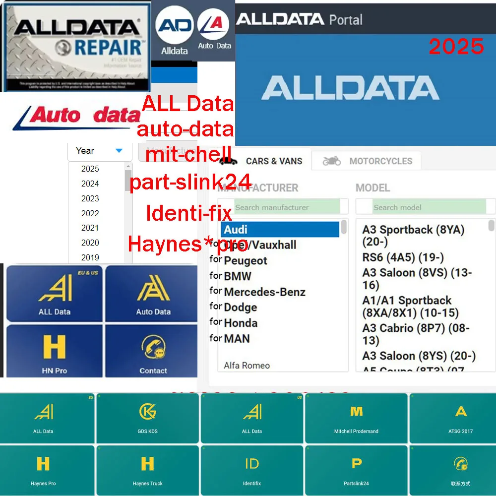 2025 For Auto data Alldata Online Account Workshop Repair Software All Data Haynes Support Mobile/PC Login Work Stable