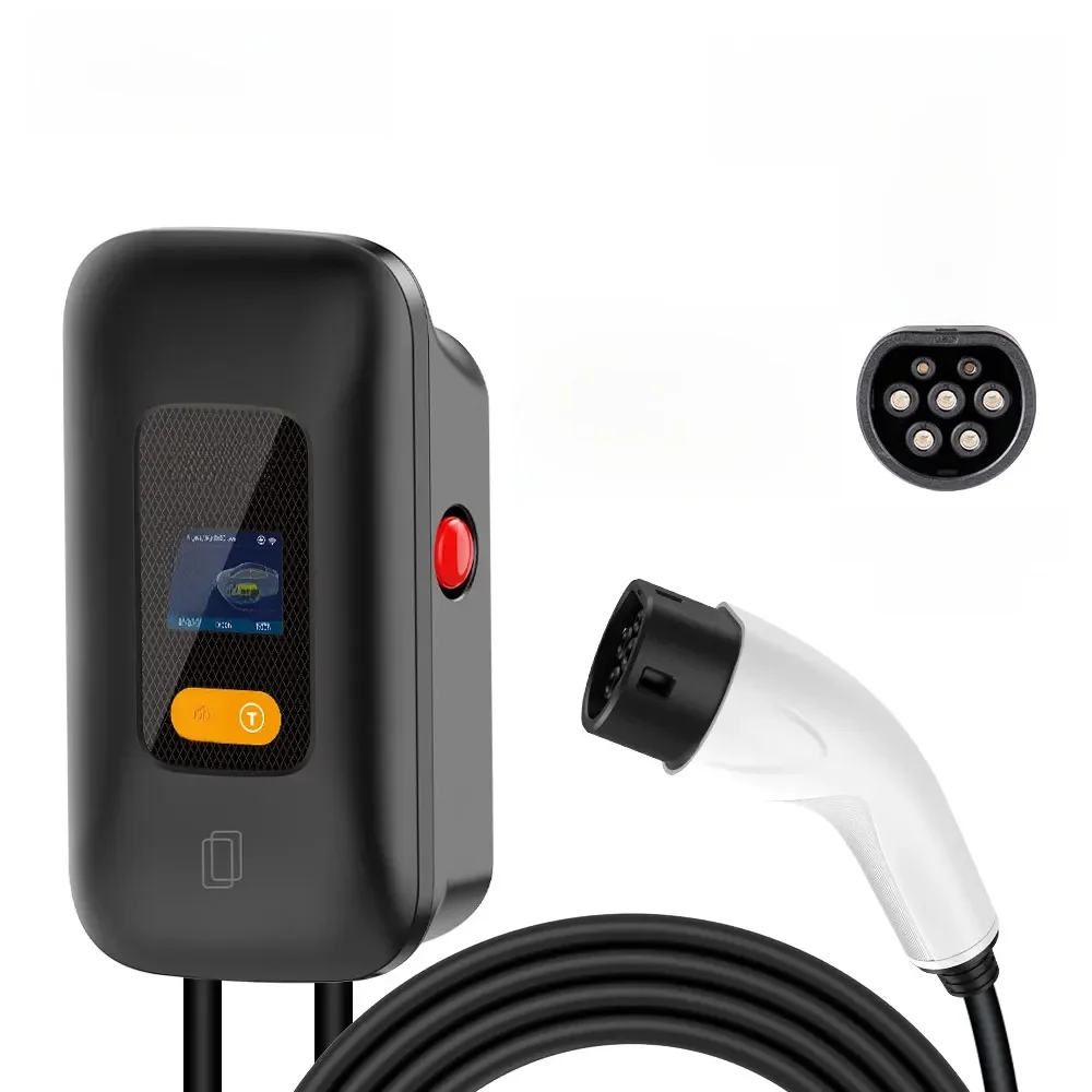 IPENGEN 11KW EV Ladestation Typ2 16A 3Phase Elektroauto Ladegerät EVSE Wallbox Ladeset Ladezeit WIFI APP Steuerung