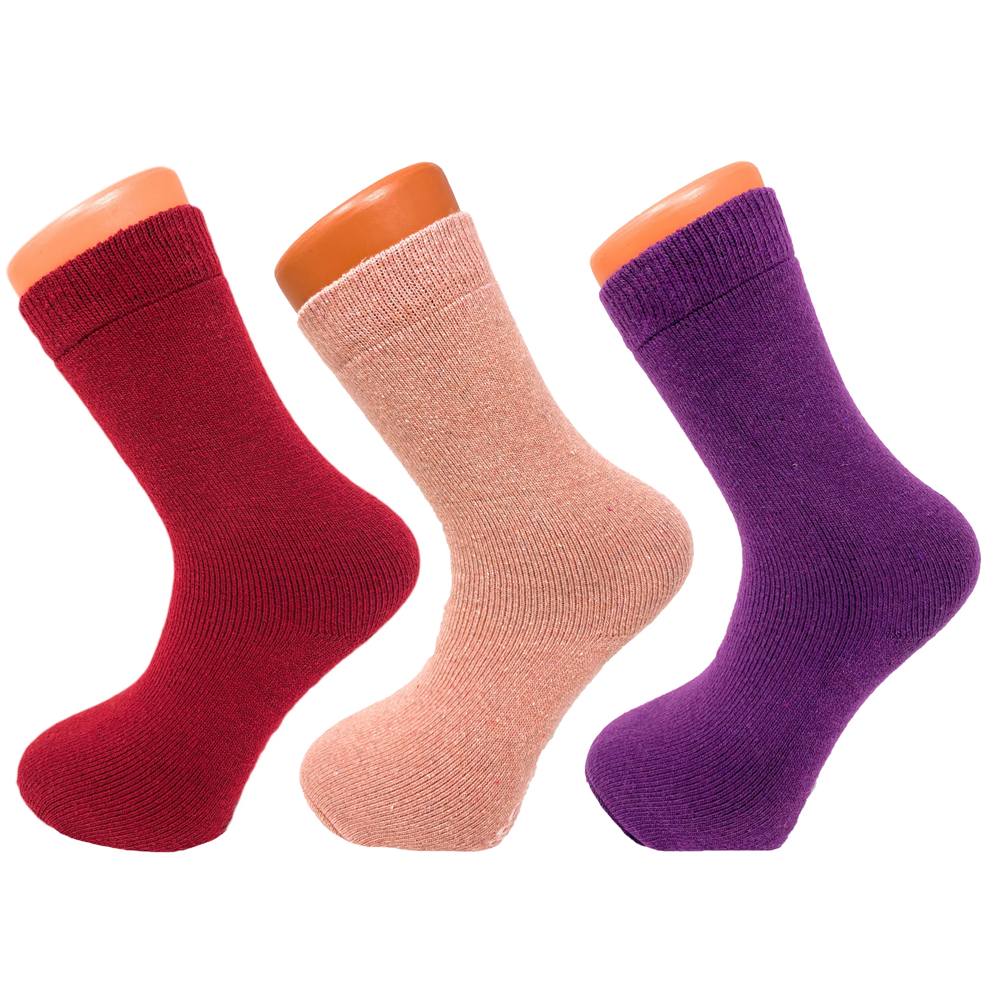 Women Thermal Crew Socks for Winter 3 Pairs Shoe Size 5-7