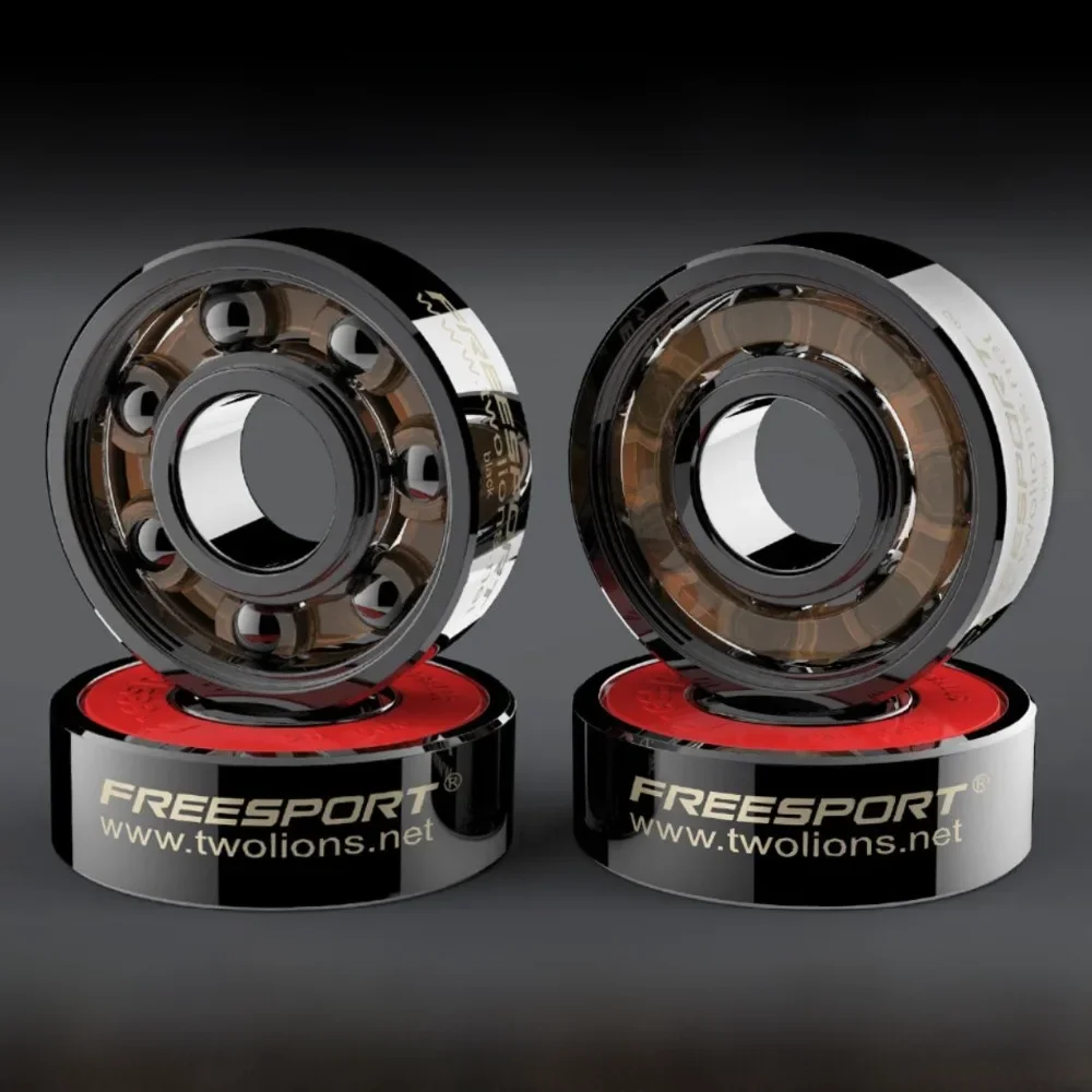 FreeSport 608 hybrydowy czarny łożyska ceramiczne 7 koraliki ABEC9 High Rev Rodamientos na deskorolce LongBoard łyżworolki HandSpinner — zdjęcie 2