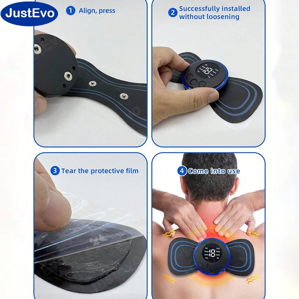 جهاز تدليك العضلات الذكي، مدلك على شكل رقعة، شحن من النوع C، متوافق مع استخدام الصالة الرياضية/المكتب. TJ-P1 #4