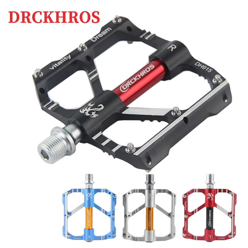 DRCKHROS Ultralight 3 Bearings Pedal Bicycle Bike Pedal Anti-slip Footboard Quick Release Aluminum Alloy MTB Road Cycling Parts