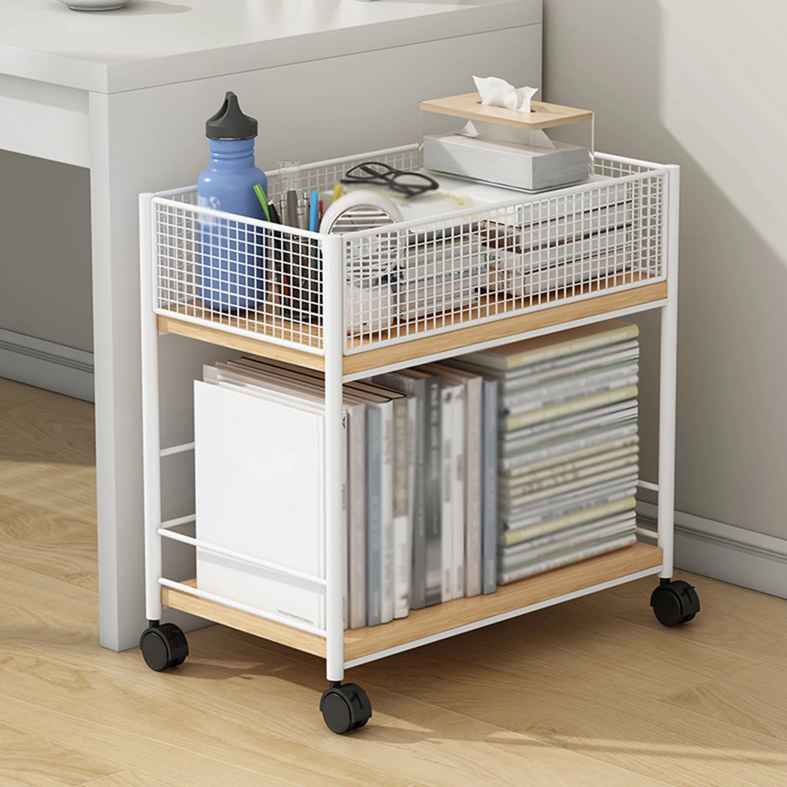 رف كتب متحرك بعجلات حقائب مدرسية ورفوف تخزين لكتب فنية لمترو الأنفاق لتخزين خزائن كتب بسيطة للطلاب عقد منظم