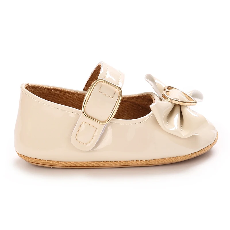 Süße Frühlings- und Herbst-Babyschuhe für 0-18 Monate, Prinzessinnen-Schuhe mit Niedlicher Schleifendekoration, PU-Weichsohle, Rutschfeste Laufschuhe für Kleinkinder – Detail 4