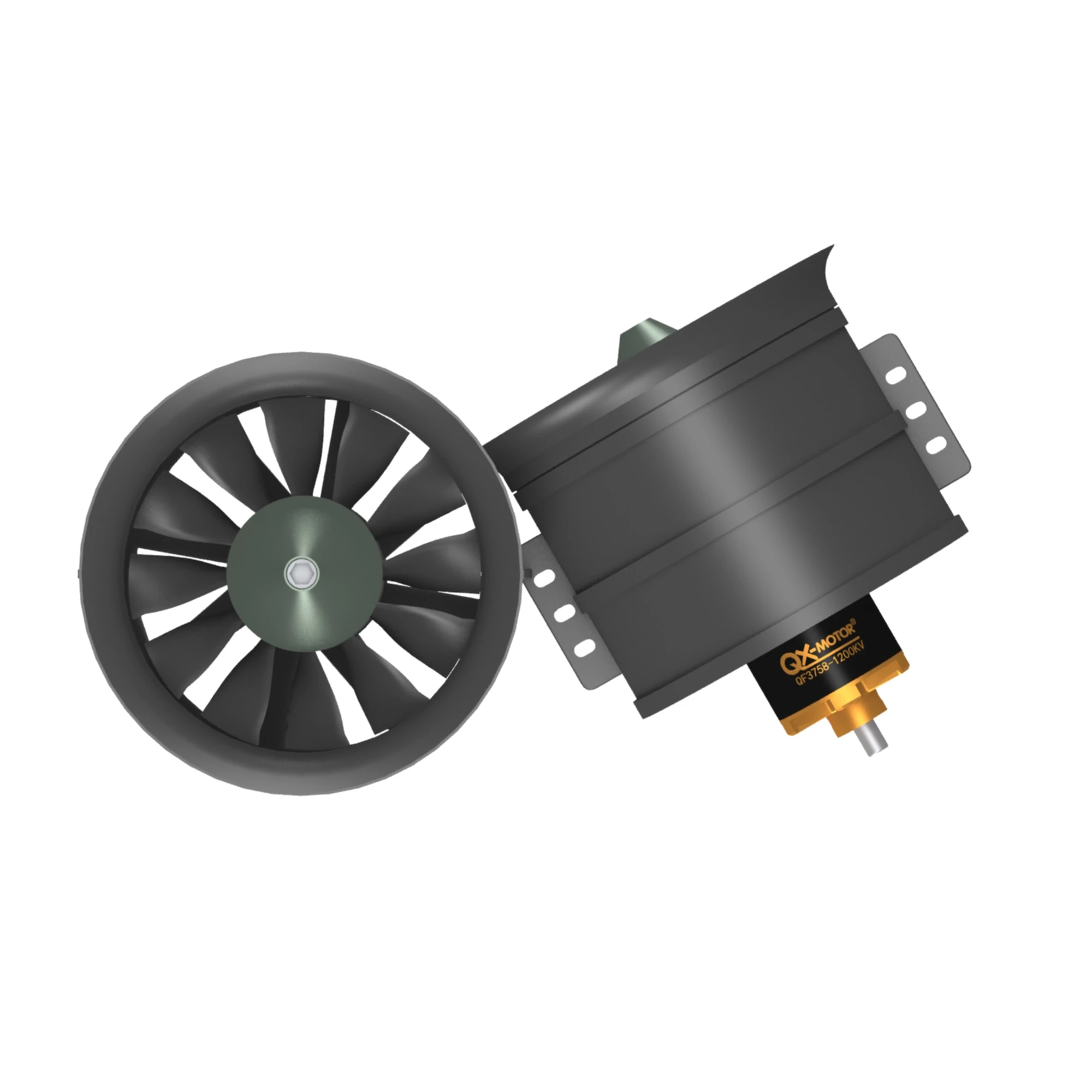 QX-MOTOR 90mm 12-Blades Ducted Fan EDF CW CCW 3748 3758 6S 12S Brushless Motor for Remote Control Toy Parts