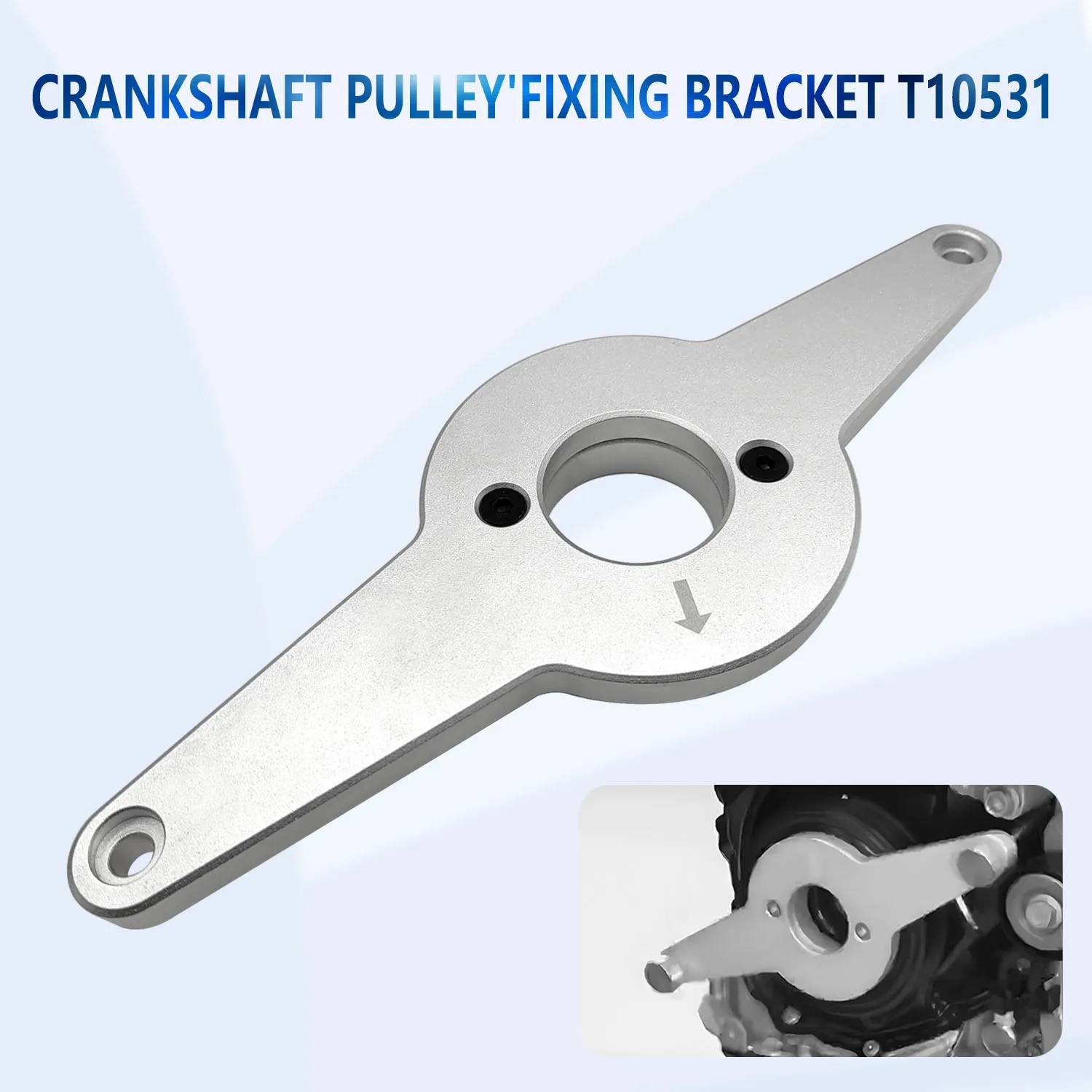 T10531 Shock Absorber Fixing Tool Crankshaft Pulley Removal Suitable for Audi Skoda Volkswagen 1.8 2.0 4V TFSi EA888