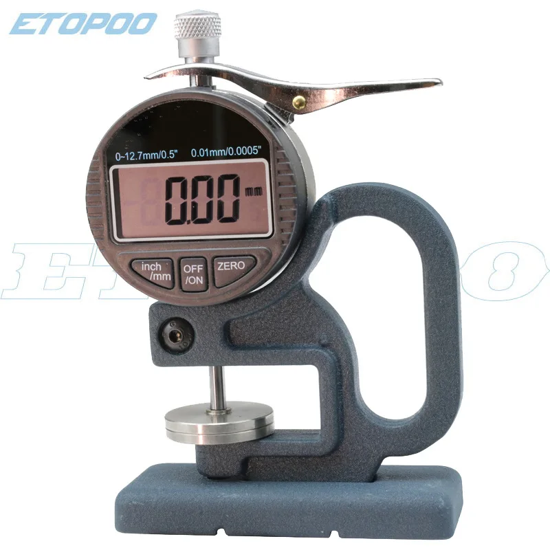 Imagem -02 - Esponja Digital Medidor de Espessura Medidor de Espessura de 127 mm Desktop Grande Cabeça de Medição Ferramenta de Medição 0.01 mm de Diâmetro