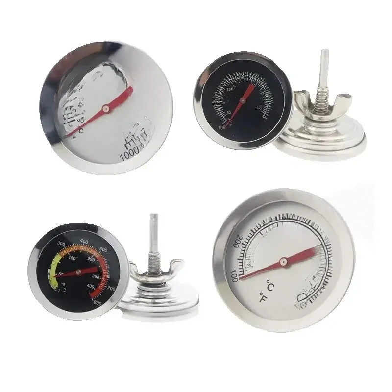 Thermomètre de four en acier, jauge de température de four pour barbecue, jauge de cuisson pour rôti de gril multiple en option