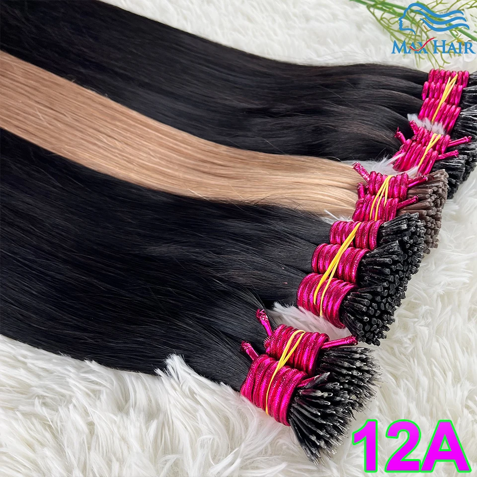 

Straight Keratin Hair Extensions 12A Tail I Tip Natural Real Human Keratin Hair Extensions Keratin Capsule Brown Blonde Color