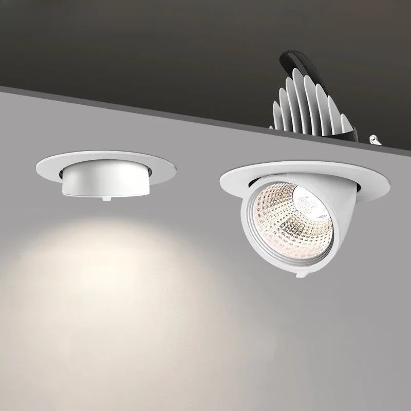 9W/16W/25W LED Spotlight Elephant Trunk Ceiling Lamp Iron Adjustable 360° Indoor Living Room Bar Kitchen Downlight Embedded COB