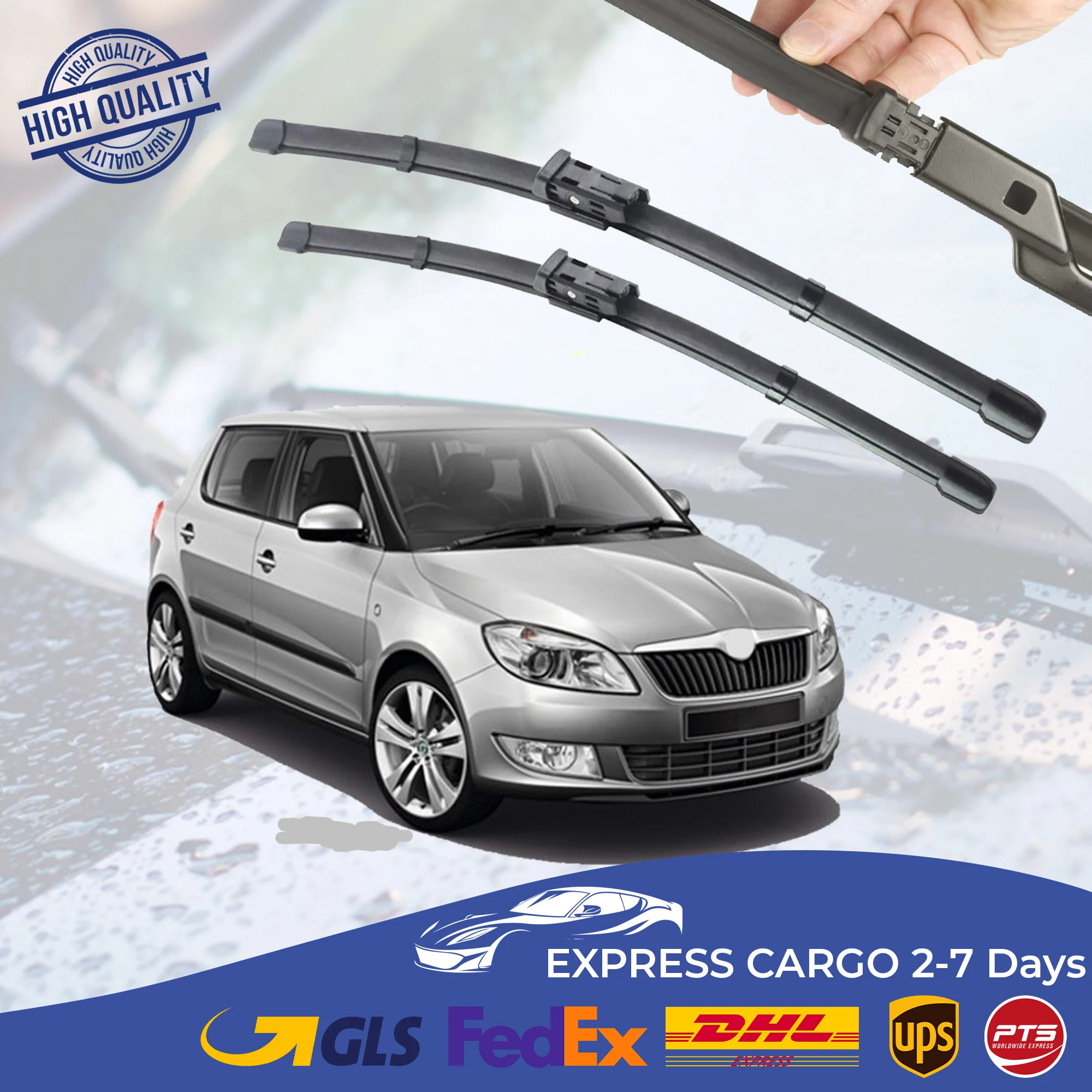 Car Wiper Blade For Skoda Fabia 2007 2008 2009 2010 2011 2012 2013 14 Auto Windscreen Windshield Wipers Blades Window Wash Front