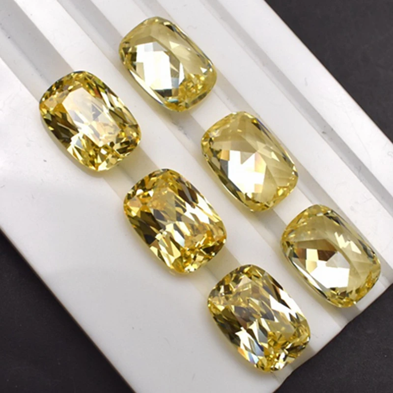 

Quality Fat Baguette Goose Yellow Sapphire Gemstone Large 12x16mm Sparkling Cut For Jewelry Setting VVS Loose Gemstones