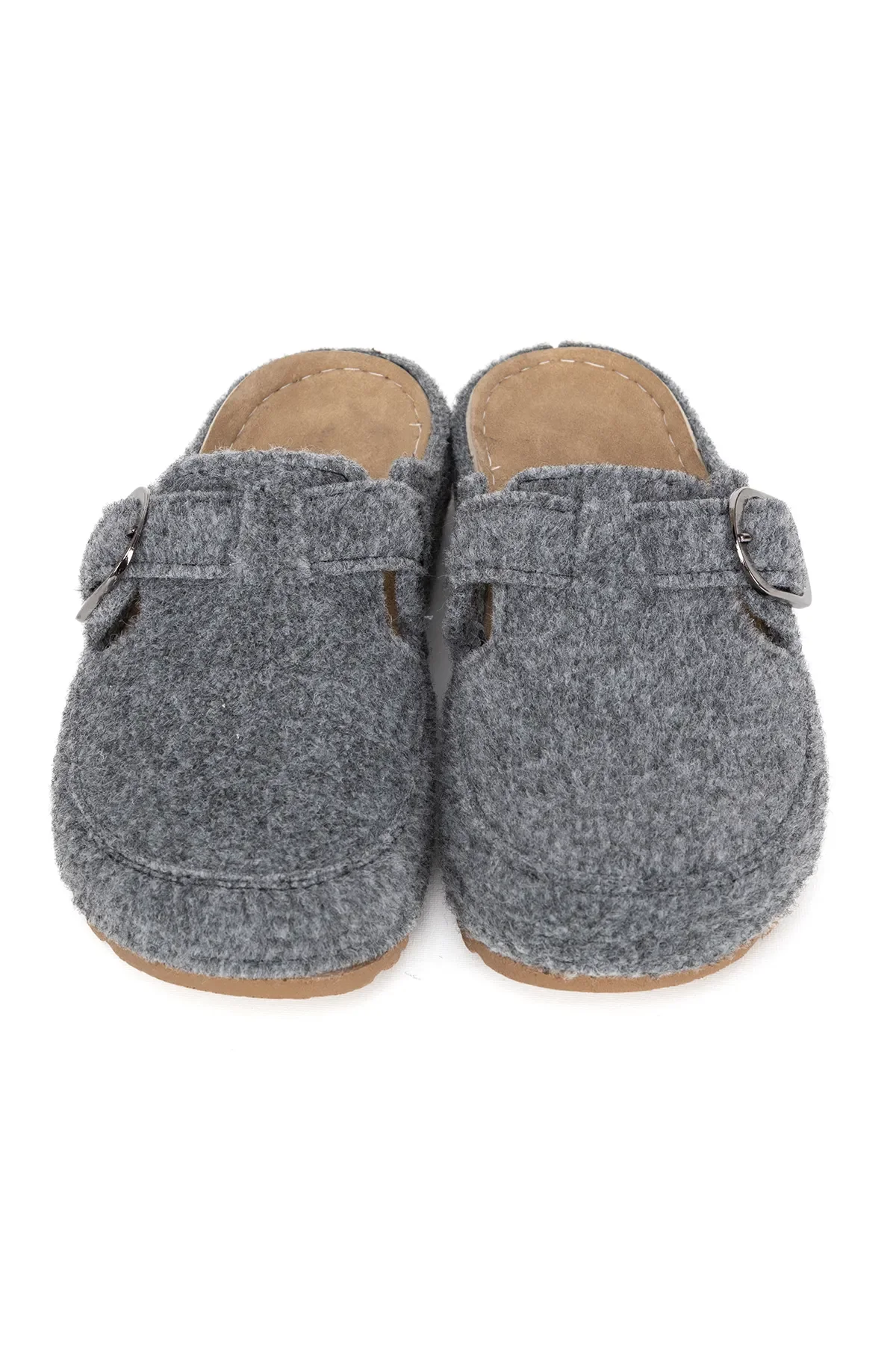 

Gray Felt 5 Point Anatomical Slippers comfortable sabo orthopedic slippers daily shoes summer winter women fashion soft sandals