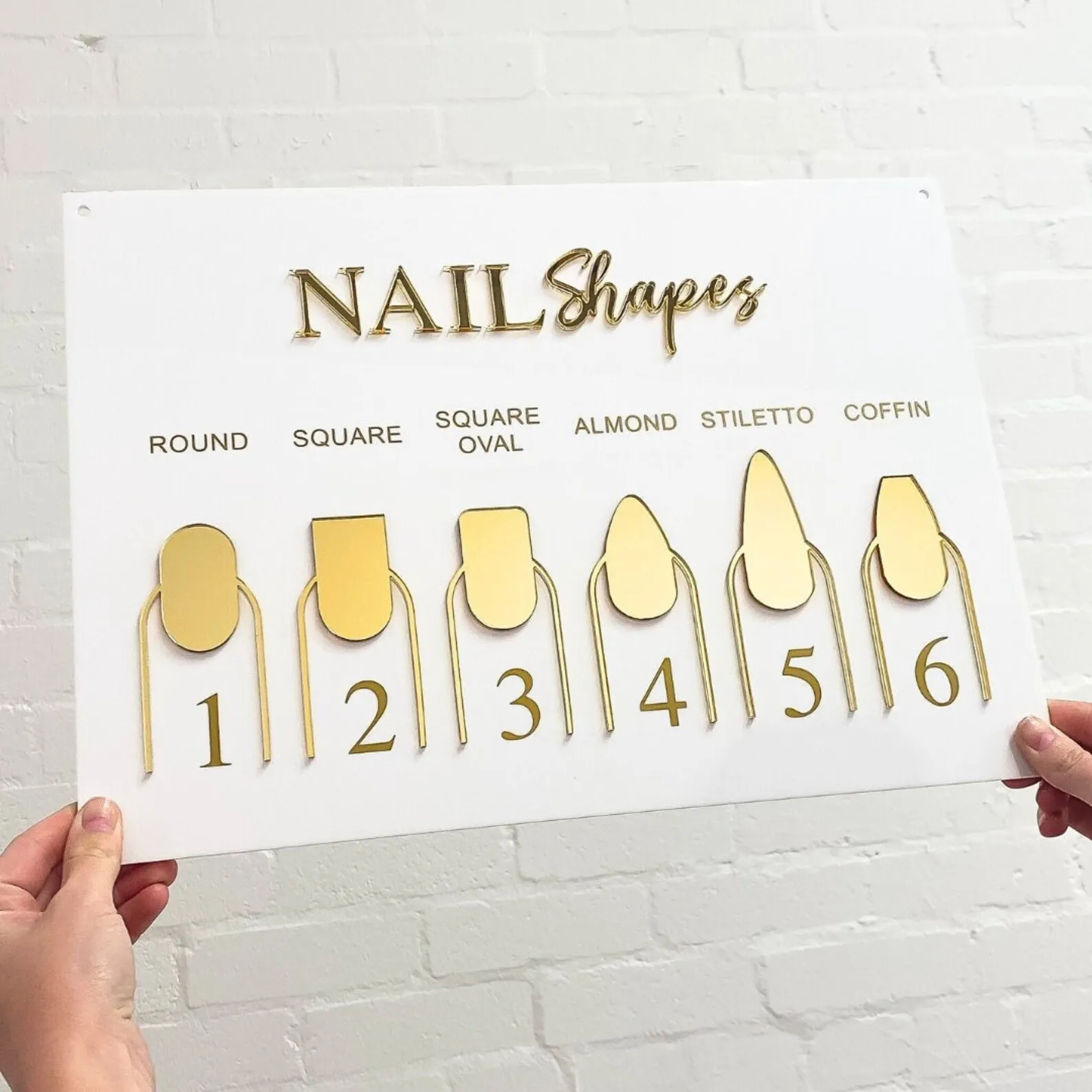 

A3 3D Acrylic Nail Sign Nail Shape Display Sign Nail Salon Business Sign Aesthetics Sign Nail Care Artistry Nail Tech Salon Deco