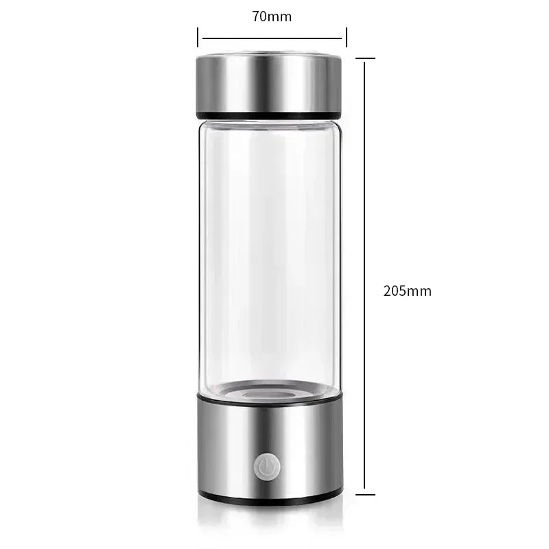 Przenośna butelka generująca wodę wodorową o pojemności 420 ml, alkaliczny generator wody, butelka jonizująca wodę, super przeciwutleniacz, bogata w wodór butelka wodna do celów zdrowotnych, butelka — 2