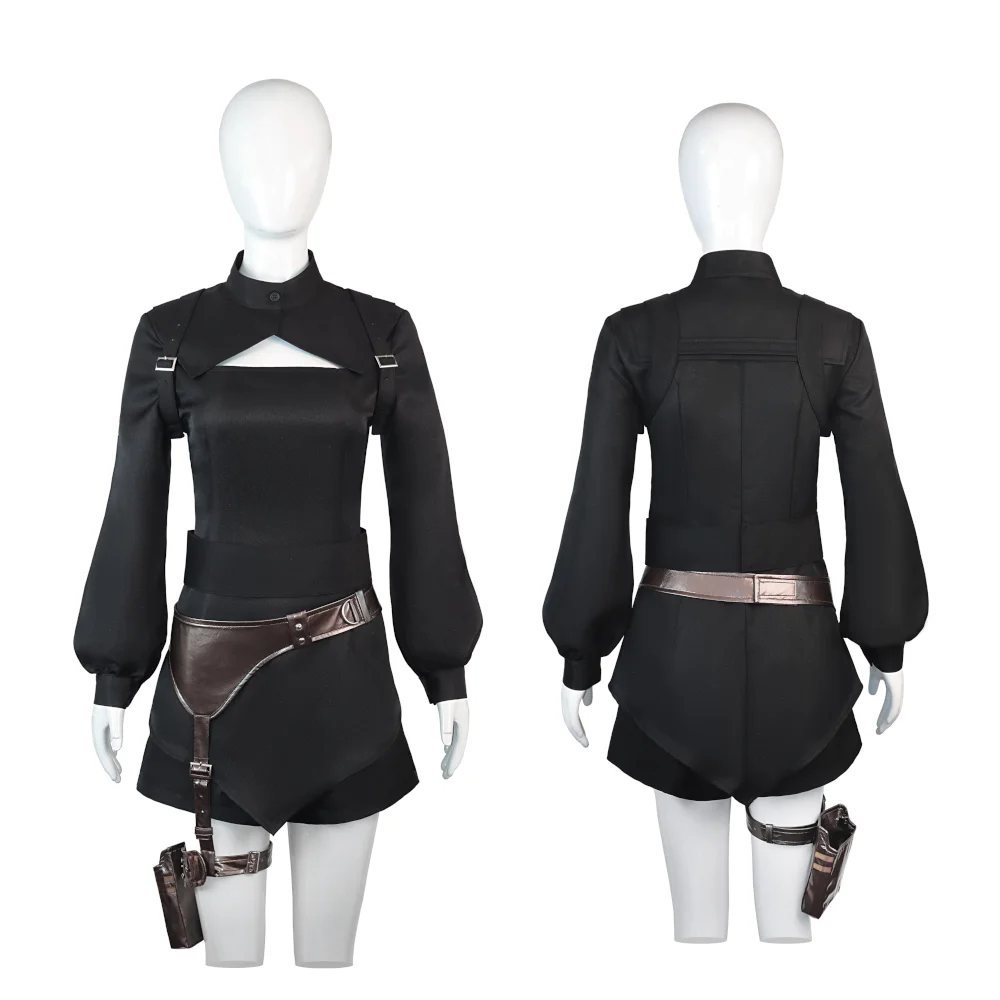 유어 포르마 에치카 하젠 코스프레 의상 블랙 SF 조사관 유니폼 총 케이스 포함 애니메이션 행사 및 역할극에 적합