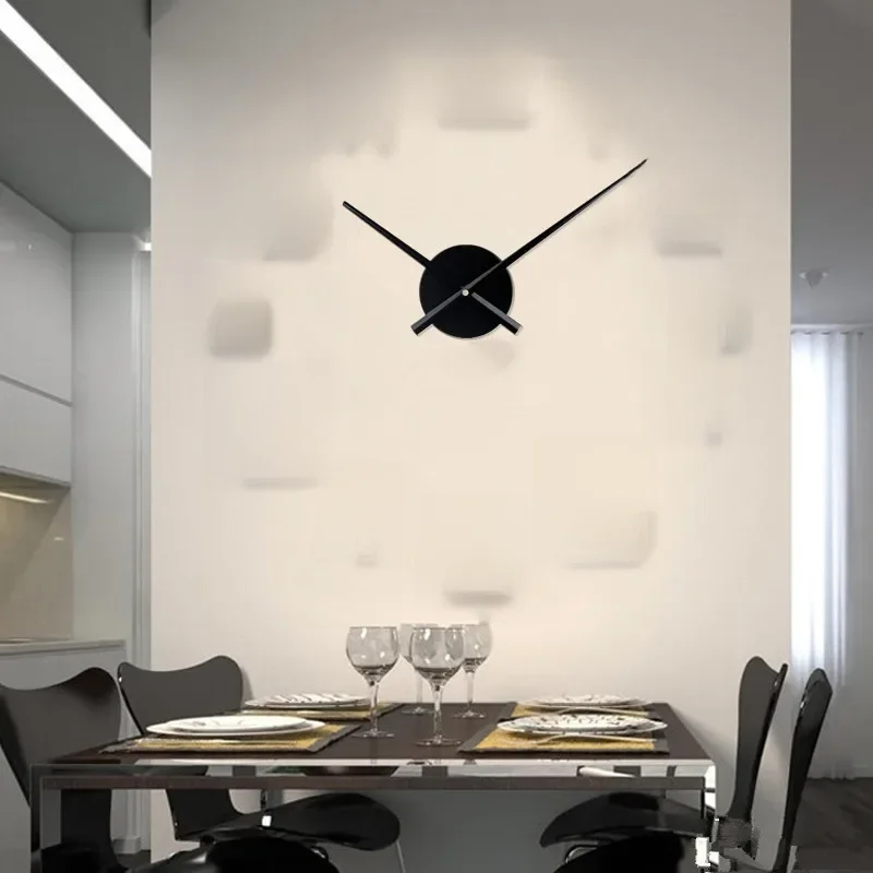 Horloge Murale Grande Taille Design Moderne 2026, Horloge à Quartz 3D DIY, Autocollants Miroir Acrylique, Décoration Salon Maison, Horloge Tendance