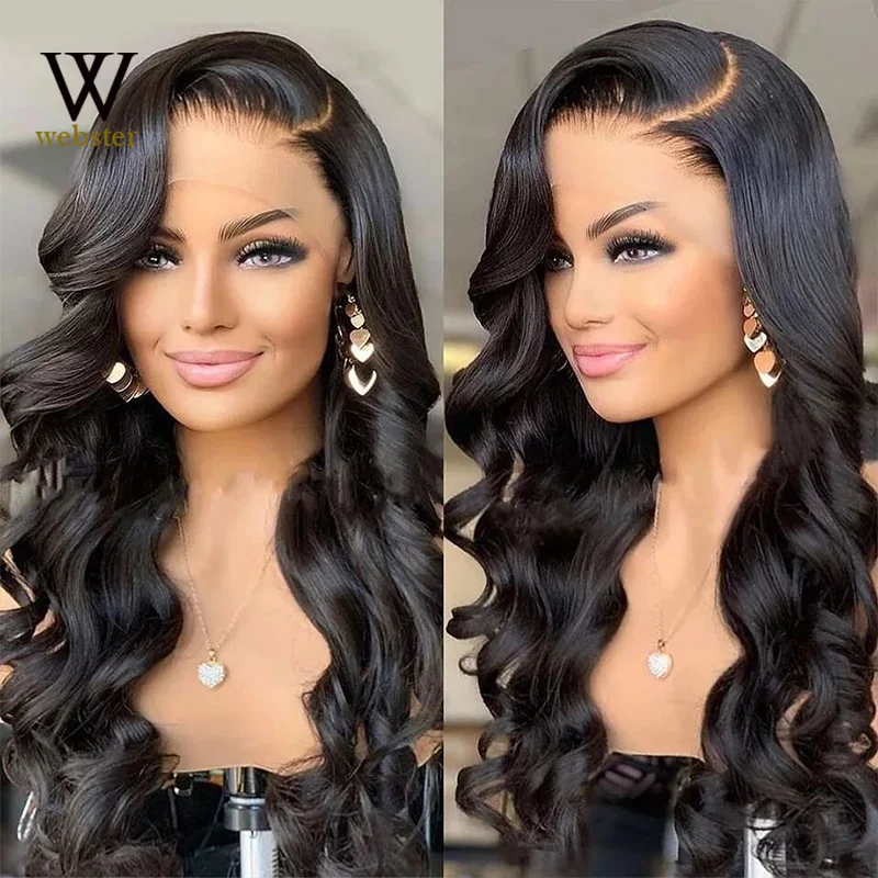 

Webster Synthetic Black Long Wave Soft Lace Front Wig For Women With Baby Hair Heat Resistant Fiber Hair Wigs Daliy Wear